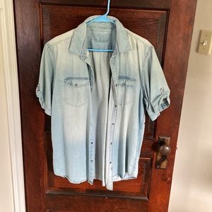 Calvin Klein Denim Shirt Large Mens